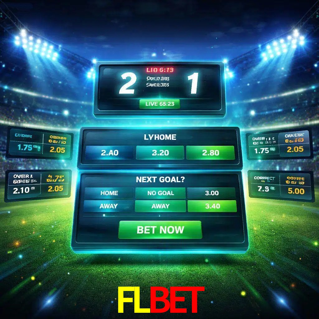 Vista de apuestas en vivo FLBET durante un partido en curso