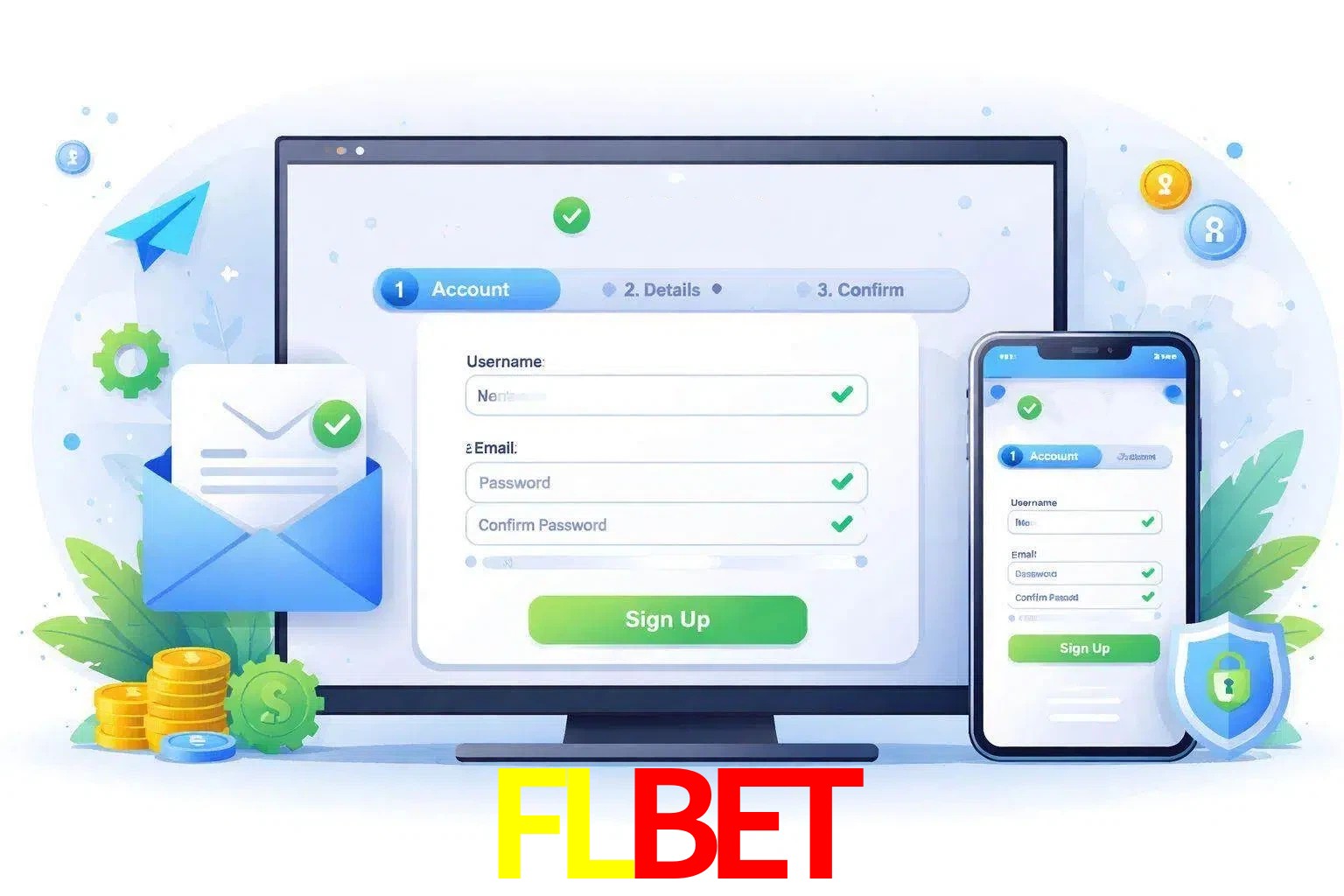 Registro de nuevo usuario y configuración de cuenta FLBET